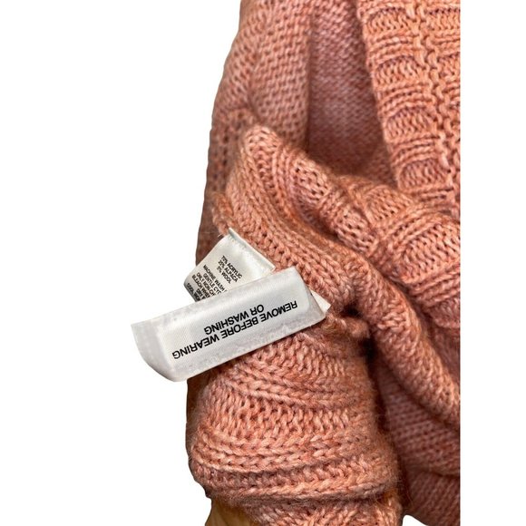 Ann Taylor Loft Alpaca-Wool Blend Salmon Low V-neck Knitted Sweater Large L - Picture 10 of 10